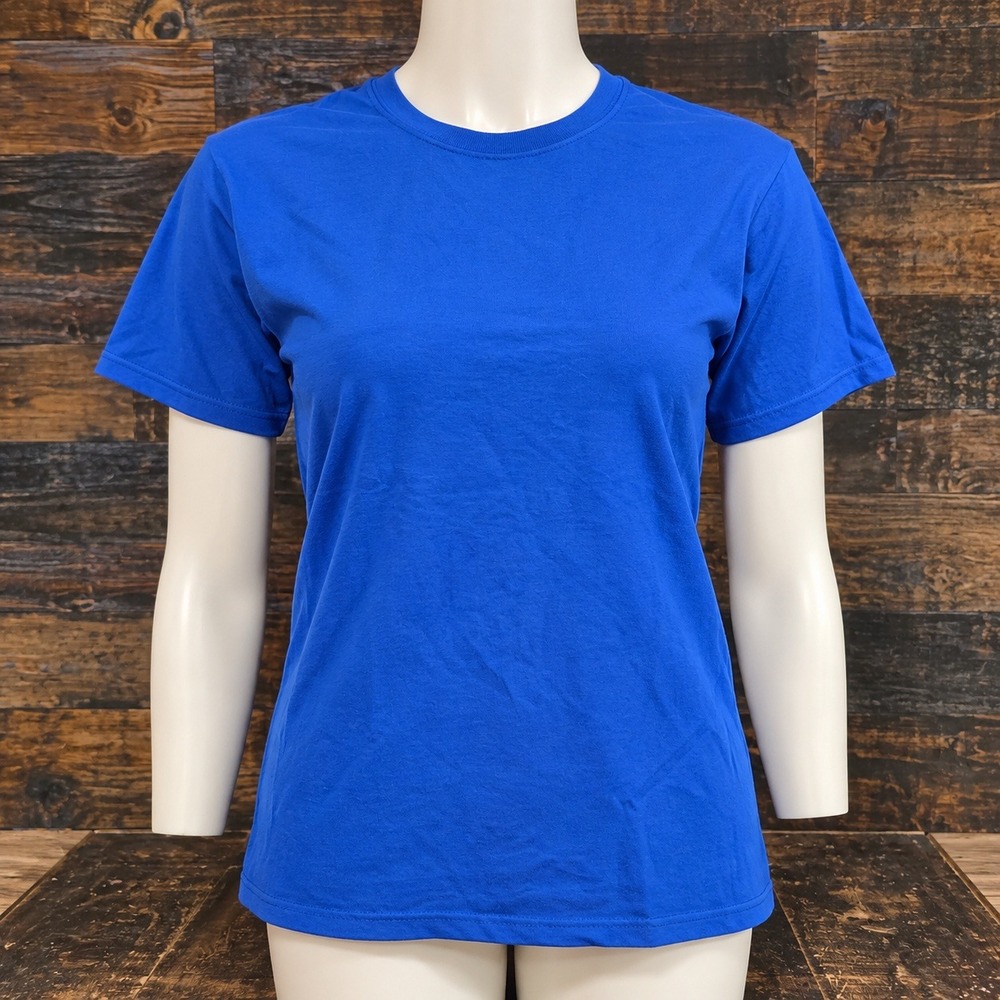 Fruit of the Loom Women's M Royal Blue T-Shirt 100% Cotton Crewneck Basic Tee